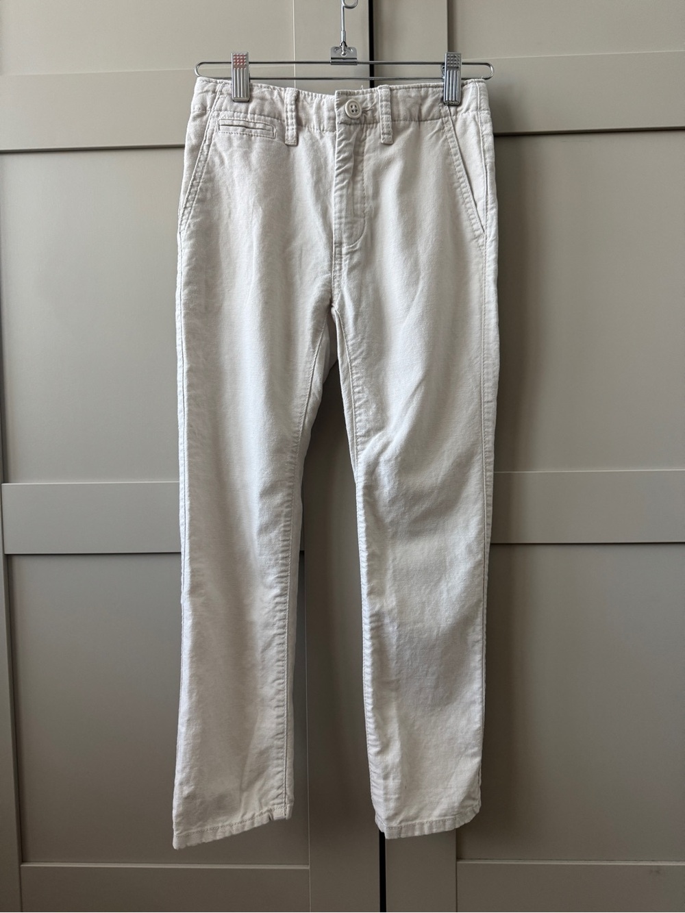Boys 7 Gap Slim Chino Pants in Off-White